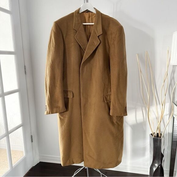 Vintage Saint Laurent Rive Gauche  Pure Cashmere Camel Coat - Picture 1 of 16